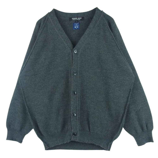 COMME des GARCONS HOMME DEUX コムデギャルソンオムドゥ AD2020 DF-N505 Lochaven Of Scotland ロックエーベンオブスコットランド クラシック Vネック アクリル カーディガン グレー系 L【中古】