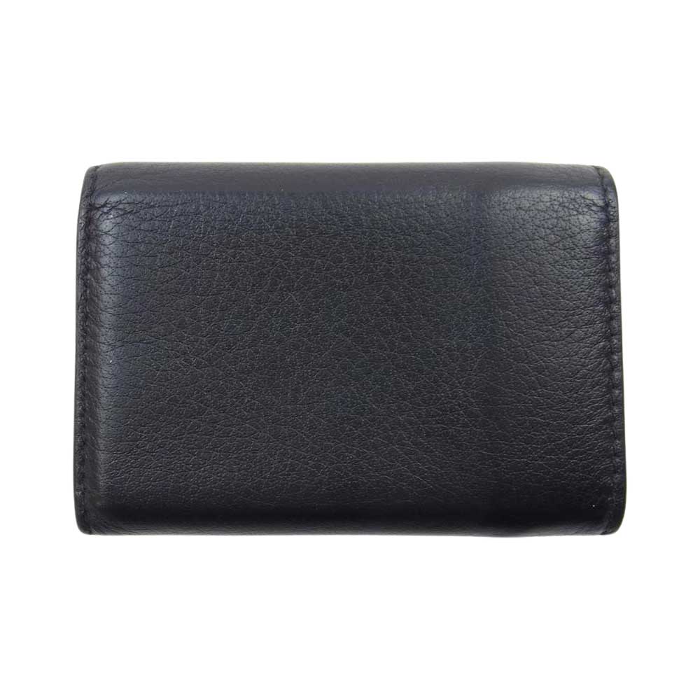 BALENCIAGA バレンシアガ 504564 ロゴ ペーパー ミニ ウォレット 三つ折り財布 ブラック系【中古】
