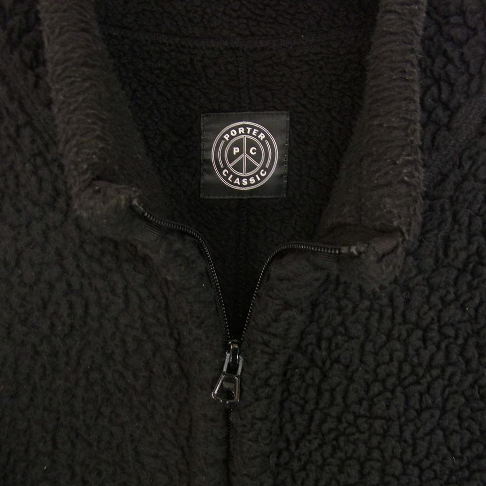 PORTER CLASSIC ポータークラシック FLEECE SHIRT JACKET オーバーサイズ フリース シャツ ジャケット ブラック系 3【中古】