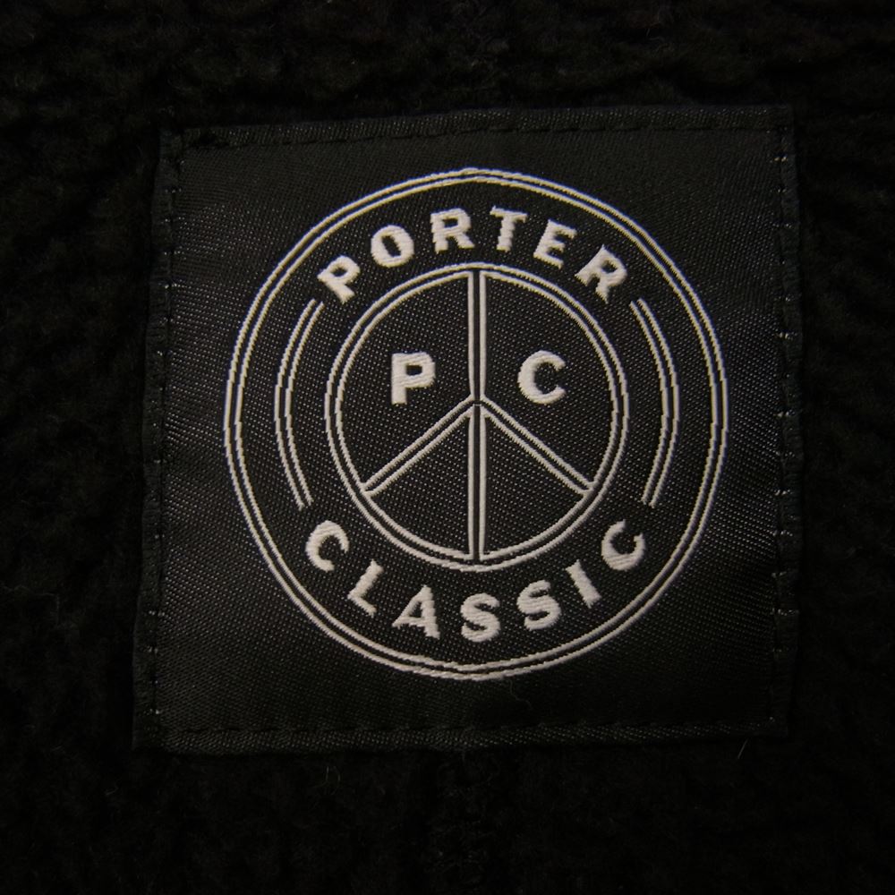 PORTER CLASSIC ポータークラシック FLEECE SHIRT JACKET オーバーサイズ フリース シャツ ジャケット ブラック系 3【中古】