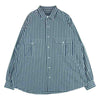 PORTER CLASSIC ポータークラシック ROLL UP GINGHAM CHECK SHIRT ロールアップ ギンガムチェック 長袖 シャツ ネイビー系 ホワイト系 L【中古】