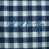 PORTER CLASSIC ポータークラシック ROLL UP GINGHAM CHECK SHIRT ロールアップ ギンガムチェック 長袖 シャツ ネイビー系 ホワイト系 L【中古】