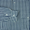 PORTER CLASSIC ポータークラシック ROLL UP GINGHAM CHECK SHIRT ロールアップ ギンガムチェック 長袖 シャツ ネイビー系 ホワイト系 L【中古】