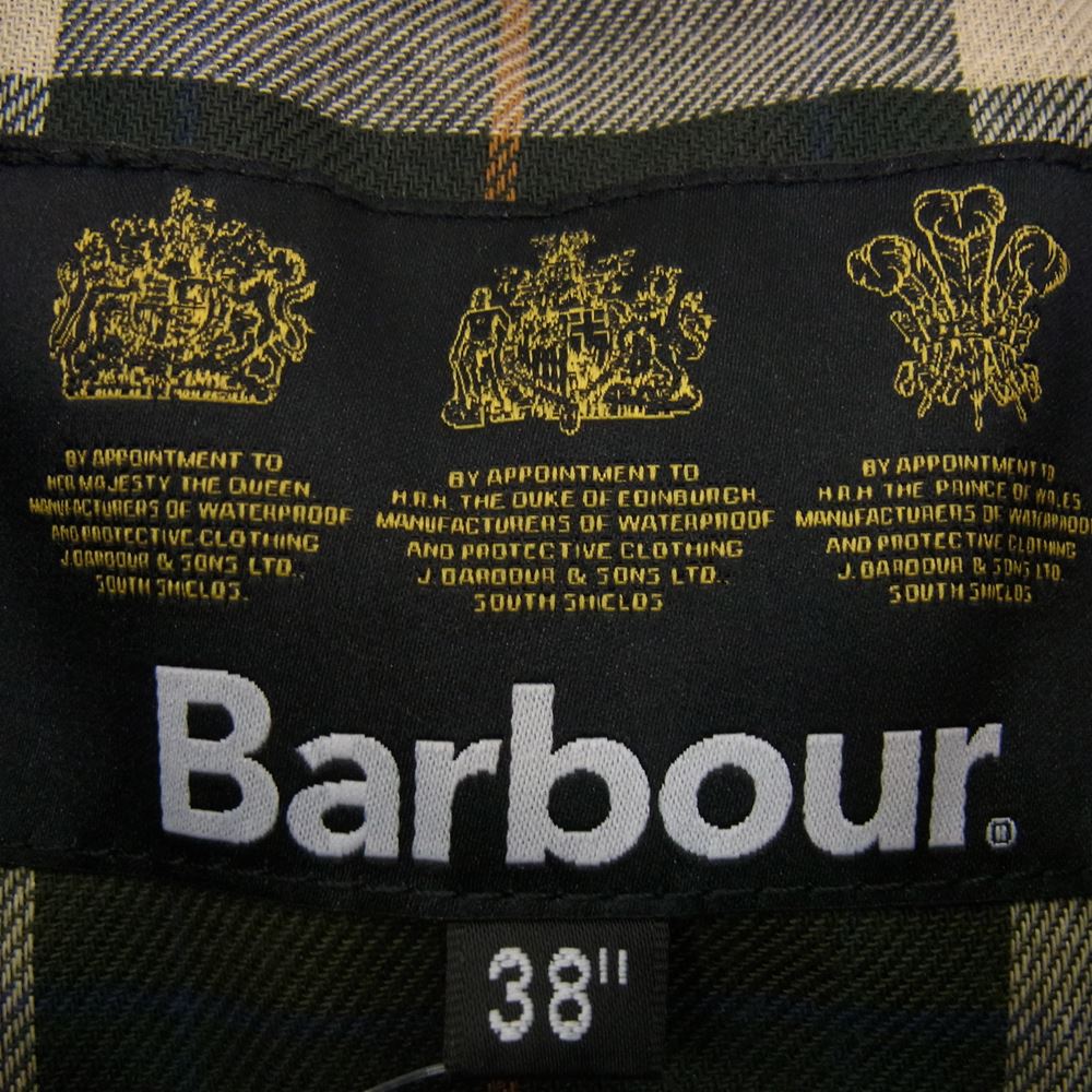 Barbour バブアー 1902258 x KAPTAIN SUNSHINE Stand collar Traveller coat Made By Barbour キャプテンサンシャイン スタンドカラー トラベラー コート オイルド ジャケット カーキ系 38【極上美品】【中古】
