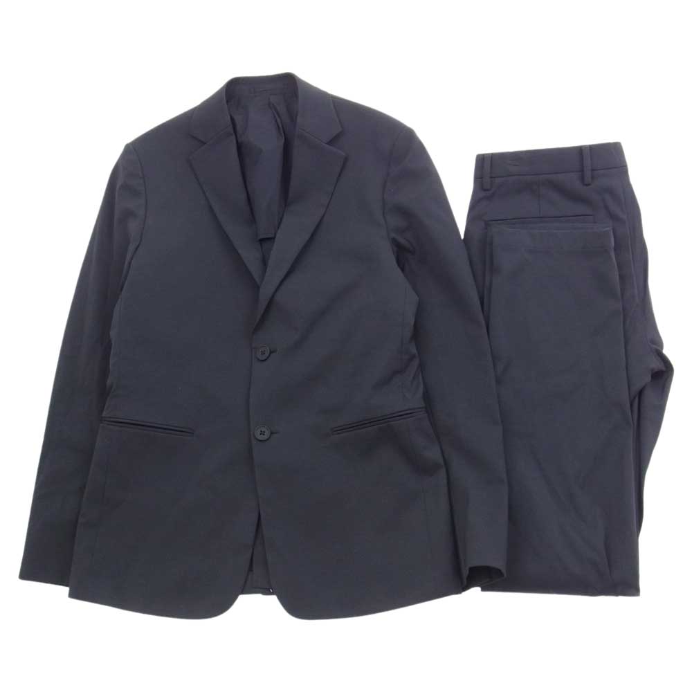 theory セオリー ストレッチ テーラードジャケット スラックスパンツ スーツ セットアップ ブラック系 トップス36　ボトムス28【中古】