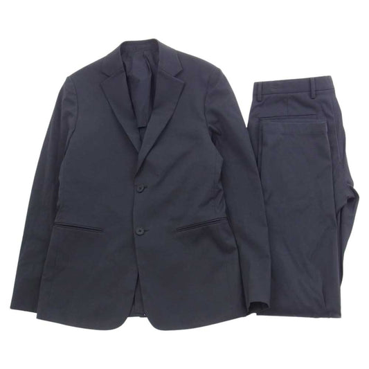 theory セオリー ストレッチ テーラードジャケット スラックスパンツ スーツ セットアップ ブラック系 トップス36　ボトムス28【中古】