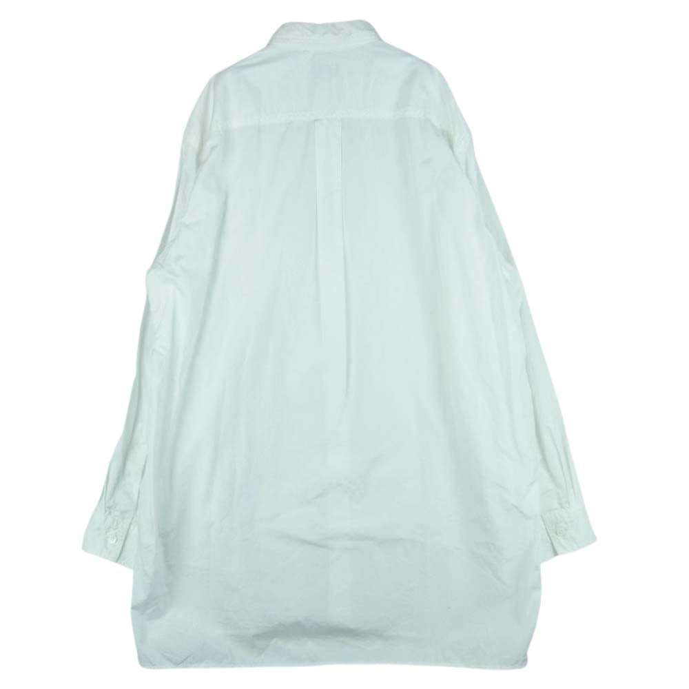 Yohji Yamamoto POUR HOMME ヨウジヤマモトプールオム 21SS HD-B27-024 CHAIN STITCH BROAD CLASSIC BIG BLOUSE 定番BIG環縫い ブラウス チェーン ステッチ ブロード クラシック ビッグ シャツ 長袖 ホワイト系 4【中古】