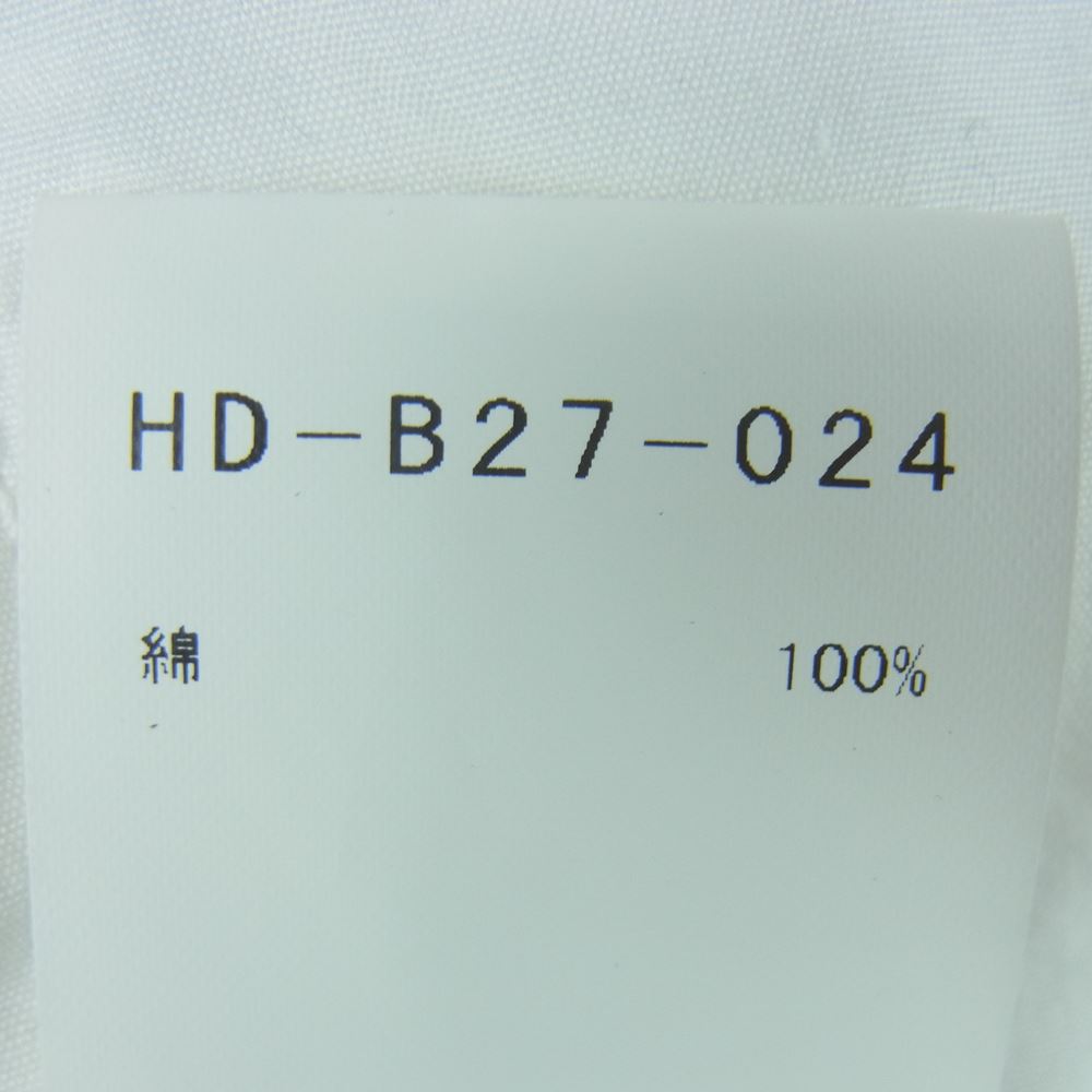 Yohji Yamamoto POUR HOMME ヨウジヤマモトプールオム 21SS HD-B27-024 CHAIN STITCH BROAD CLASSIC BIG BLOUSE 定番BIG環縫い ブラウス チェーン ステッチ ブロード クラシック ビッグ シャツ 長袖 ホワイト系 4【中古】