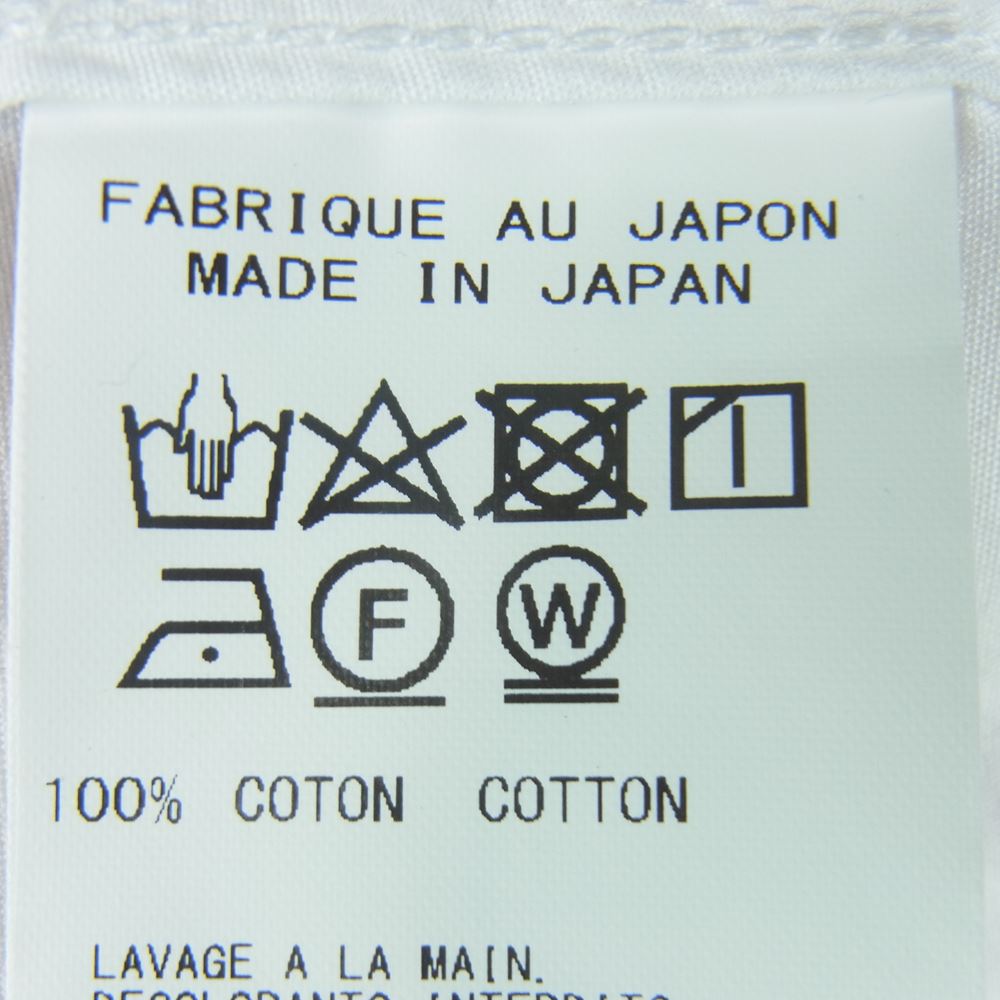 Yohji Yamamoto POUR HOMME ヨウジヤマモトプールオム 21SS HD-B27-024 CHAIN STITCH BROAD CLASSIC BIG BLOUSE 定番BIG環縫い ブラウス チェーン ステッチ ブロード クラシック ビッグ シャツ 長袖 ホワイト系 4【中古】