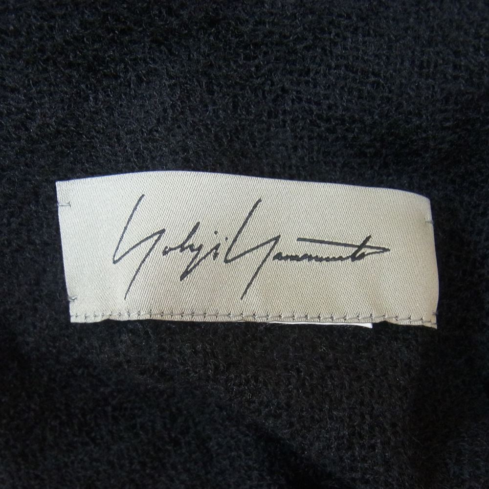 Yohji Yamamoto POUR HOMME ヨウジヤマモトプールオム 22AW FX-L01-161 Ｗ GAUZE/KNIT SQUARE NEEDLE/STOLE ガーゼ ウール スクエア ストール マフラー ブラック系 ブルー系【中古】