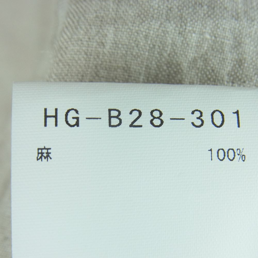 Yohji Yamamoto POUR HOMME ヨウジヤマモトプールオム 22SS HG-B28-301 HIGH COUNT LINEN ZIP OPEN BLOUSE リネン フルジップ ファスナー開きB トラック シャツジャケット ベージュ系 2