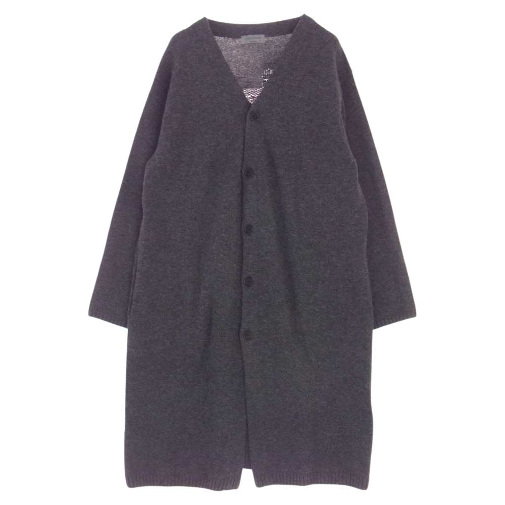 Yohji Yamamoto POUR HOMME ヨウジヤマモトプールオム 21AW HX-K77-181 ダリア ロング カーディガン フラワー ニット コート グレー系 3【中古】