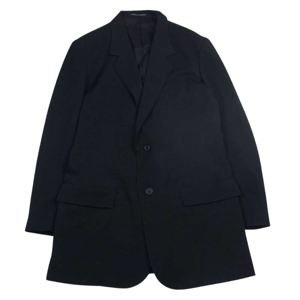 Yohji Yamamoto POUR HOMME ヨウジヤマモトプールオム 22AW HE-J08-100 W/GABARDINE LEFT HEM FASTENER JACKET レフトヘム ファスナー テーラード ジャケット ブラック系 2【美品】【中古】