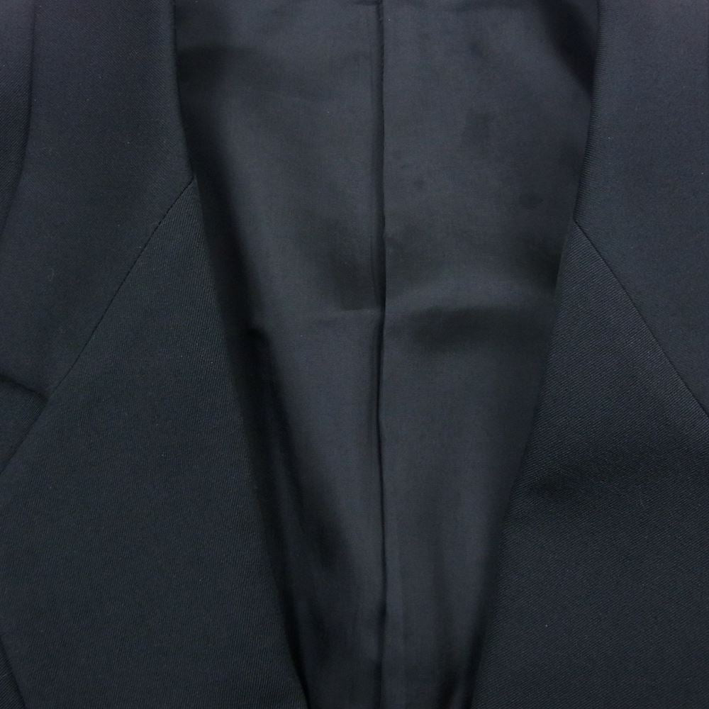 Yohji Yamamoto POUR HOMME ヨウジヤマモトプールオム 22AW HE-J08-100 W/GABARDINE LEFT HEM FASTENER JACKET レフトヘム ファスナー テーラード ジャケット ブラック系 2【美品】【中古】