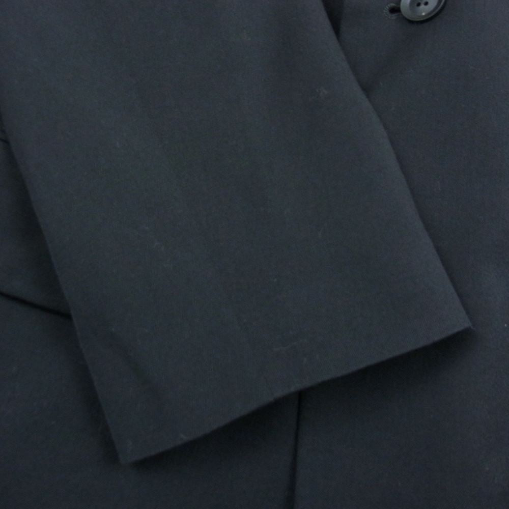 Yohji Yamamoto POUR HOMME ヨウジヤマモトプールオム 22AW HE-J08-100 W/GABARDINE LEFT HEM FASTENER JACKET レフトヘム ファスナー テーラード ジャケット ブラック系 2【美品】【中古】
