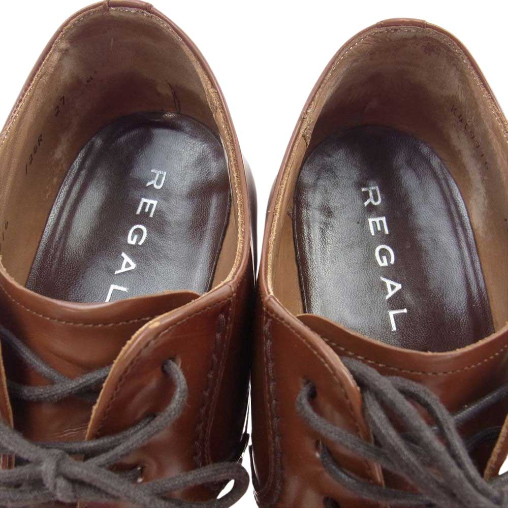 REGAL リーガル S4C9716 124R スクエアトゥ レザー ビジネスシューズ ブラウン ブラウン系【中古】