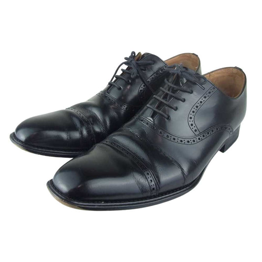 REGAL リーガル S3G3355 122R 外羽根 キャップトゥ レザー ビジネスシューズ ブラック系 27【中古】