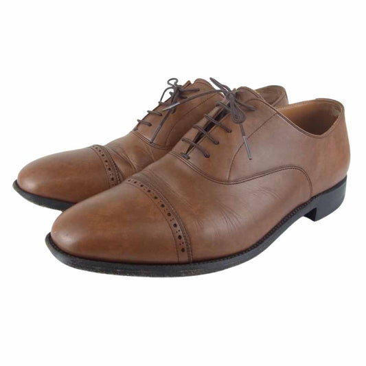 SCOTCH GRAIN スコッチグレイン 3536 HIROKAWA ASSURANCE アシュランス パンチドキャップトゥ レザー シューズ ブラウン ブラウン系 26.5cm【中古】