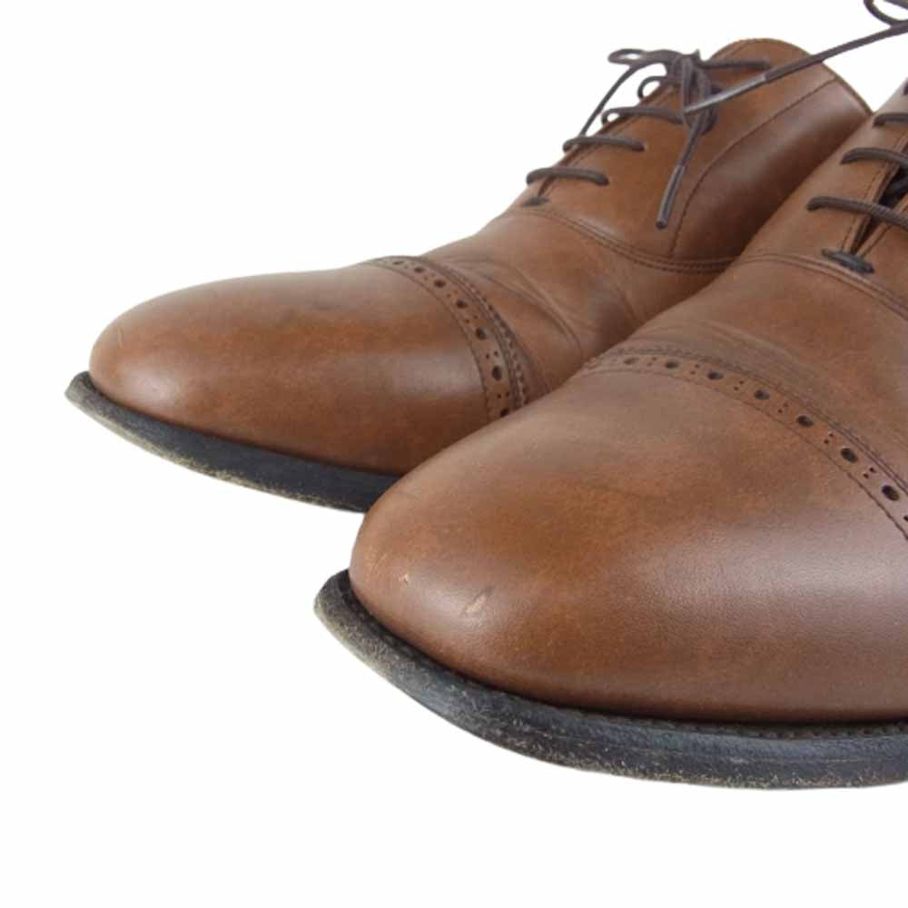 SCOTCH GRAIN スコッチグレイン 3536 HIROKAWA ASSURANCE アシュランス パンチドキャップトゥ レザー シューズ ブラウン ブラウン系 26.5cm【中古】