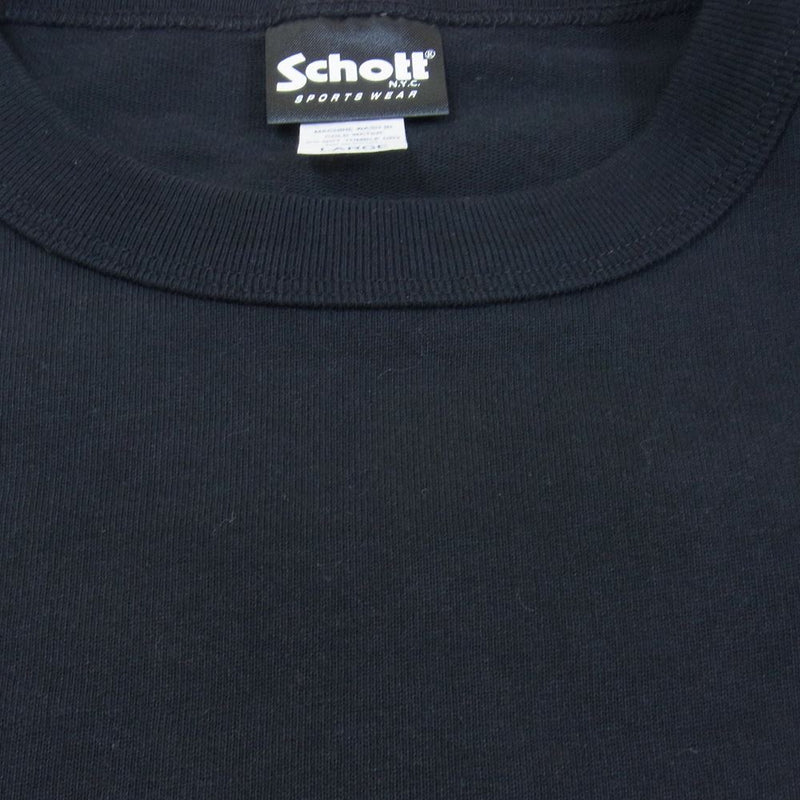 schott ショット 782-2230002 SKULL GRAPHIC EMB L/S TEE スカル グラフィック ロングスリーブ Tシャツ ブラック系 L【中古】