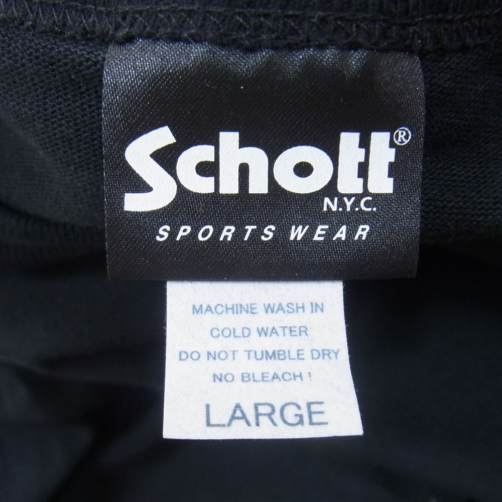 schott ショット 782-2230002 SKULL GRAPHIC EMB L/S TEE スカル グラフィック ロングスリーブ Tシャツ ブラック系 L【中古】
