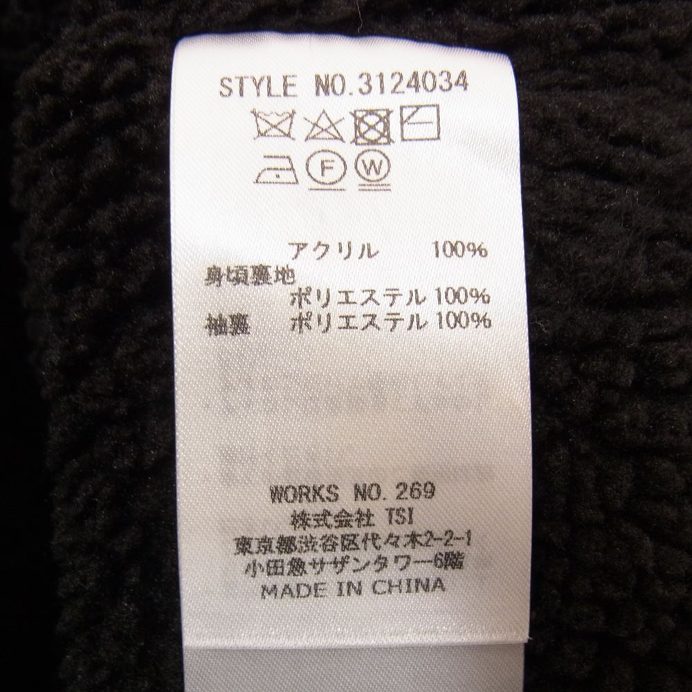 schott ショット 3124034 Skull ZIP BOA SWEATER スカル ジップ 裏ボア ニット カーディガン ブラック系 L【中古】
