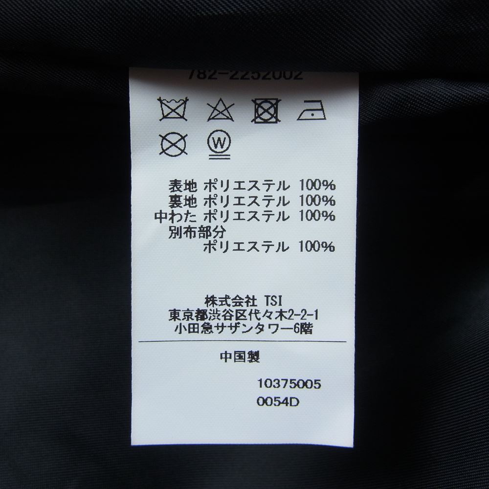 schott ショット 782-2252002 ロゴ ワッペン ナイロン 中綿 レーシング ジャケット ブラック系 L【中古】