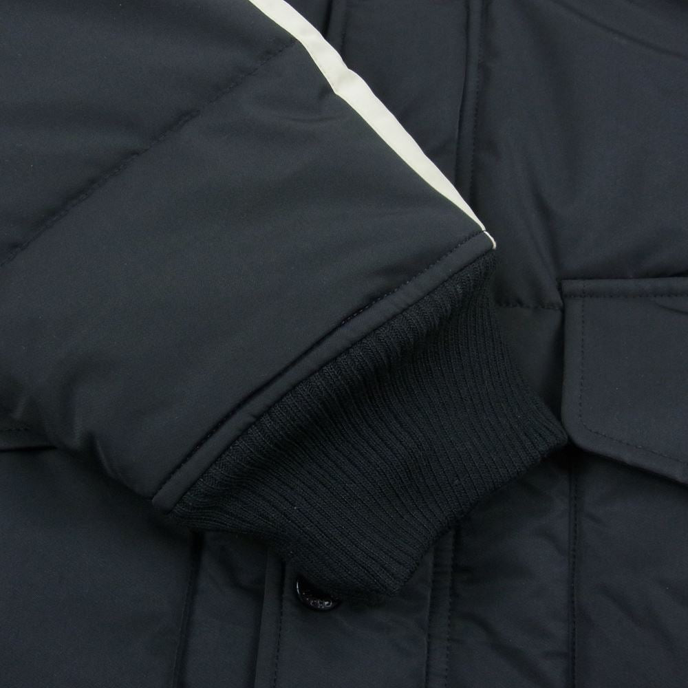 schott ショット 782-2252002 ロゴ ワッペン ナイロン 中綿 レーシング ジャケット ブラック系 L【中古】