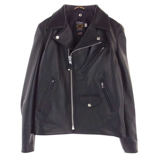 schott ショット 228US USA製 LAMB SKIN DOUBLE RIDERS ラムレザー ダブル ライダース ジャケット ブラック系 36【美品】【中古】