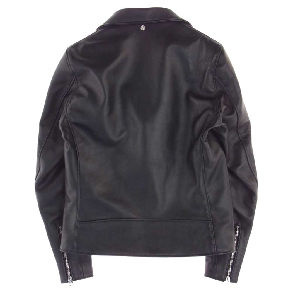 schott ショット 228US USA製 LAMB SKIN DOUBLE RIDERS ラムレザー ダブル ライダース ジャケット ブラック系 36【美品】【中古】