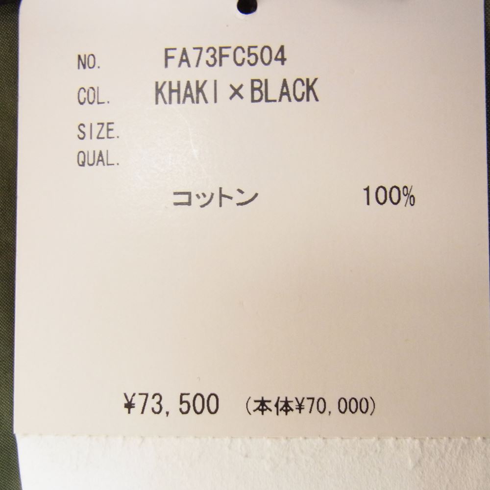 FOUNDATION ADDICT ファンデーションアディクト FA783FC504 リメイク ワッペン ライナー付き ファー モッズコート カーキ系 S【新古品】【未使用】【中古】