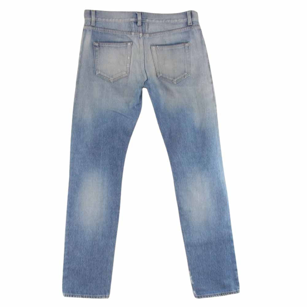 SAINT LAURENT サンローラン 419826 Y800L ニー クラッシュ加工 デニム パンツ ジーンズ インディゴブルー系 30【中古】