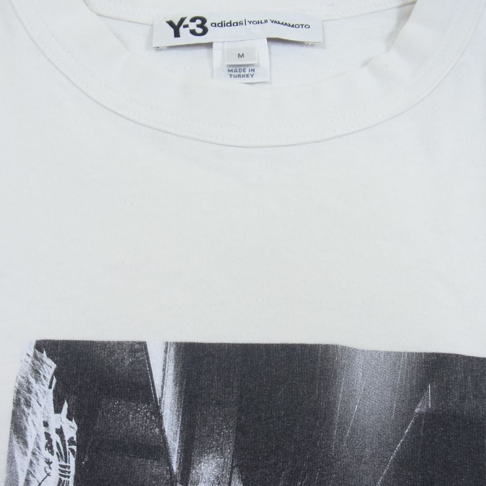 Yohji Yamamoto ヨウジヤマモト Y3 ワイスリー 20SS FT1373 ALLEWAY GRAPHIC SS TEE オールウェイ グラフィックプリント 半袖 Tシャツ オフホワイト系 M【中古】