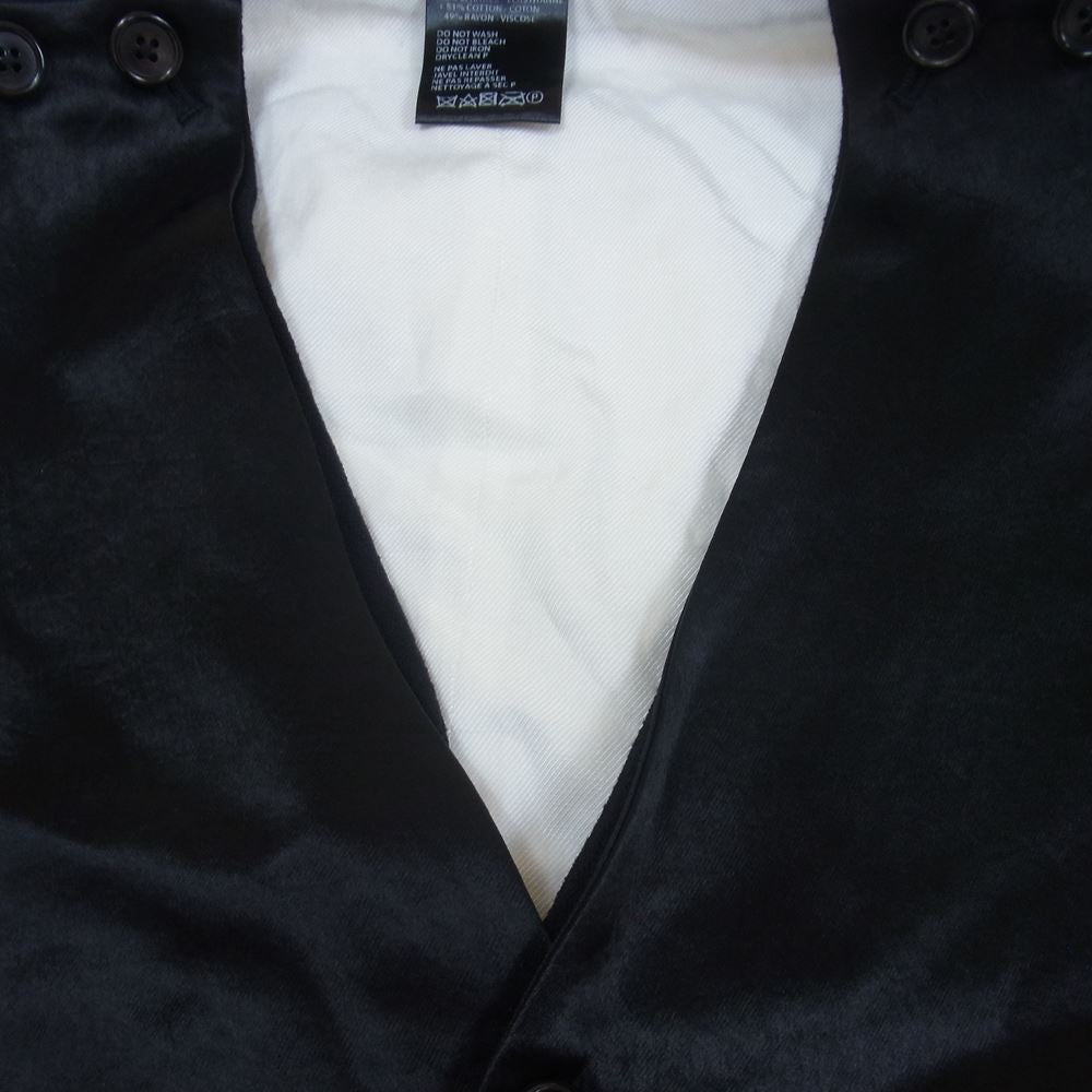 ANN DEMEULEMEESTER アンドゥムルメステール VEST BLACK&WHITE 2トーン バイカラー レイヤード ベスト ジレ ブラック系 ホワイト系 XS【中古】
