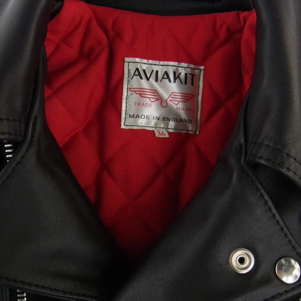 Lewis Leathers ルイスレザー CYCLONE サイクロン ダブル ライダース カウハイド レザー ジャケット ブラック系 36【中古】