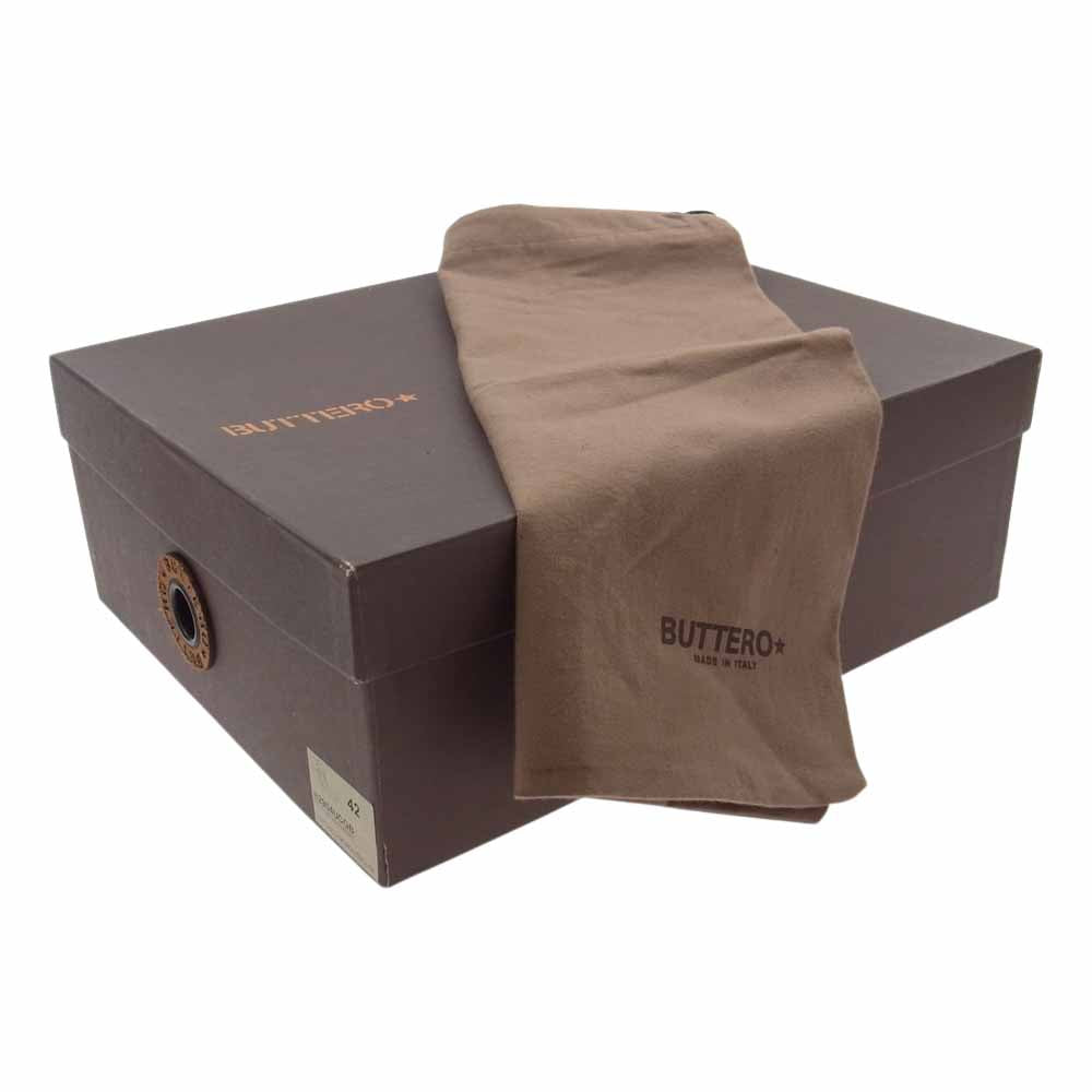 BUTTERO ブッテロ B2904UCGB レースアップ サイドジップ ブーツ ダークブラウン系 42【美品】【中古】