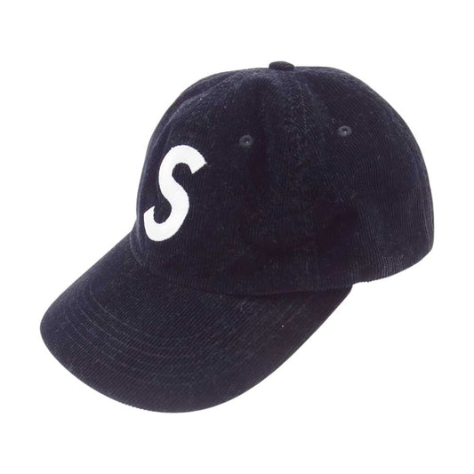 Supreme シュプリーム 21SS Fine Wale Corduroy S Logo 6-Panel Cap コーデュロイ パネル キャップ ブラック系【中古】