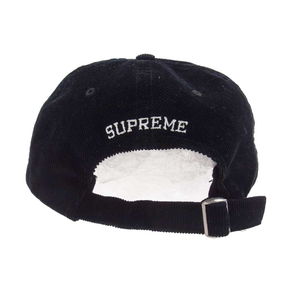 Supreme シュプリーム 21SS Fine Wale Corduroy S Logo 6-Panel Cap コーデュロイ パネル キャップ ブラック系【中古】