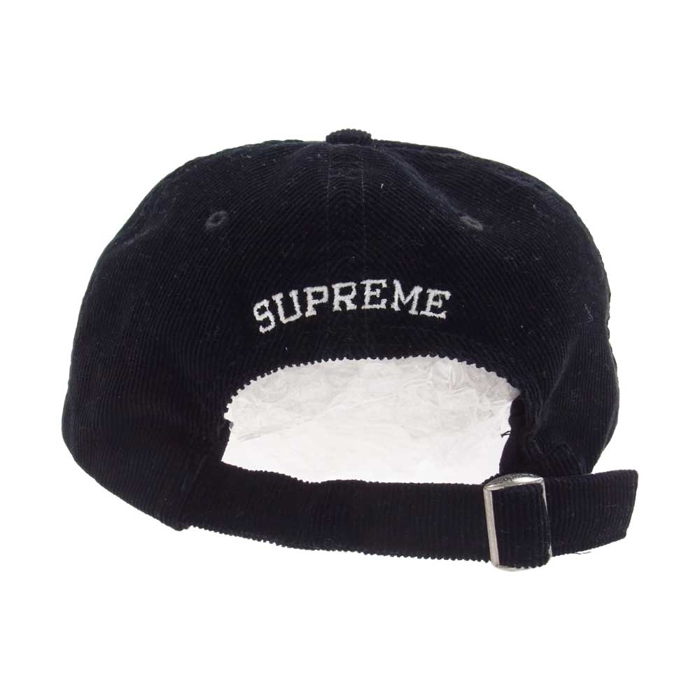 Supreme シュプリーム 21SS Fine Wale Corduroy S Logo 6-Panel Cap コーデュロイ パネル キャップ  ブラック系【中古】