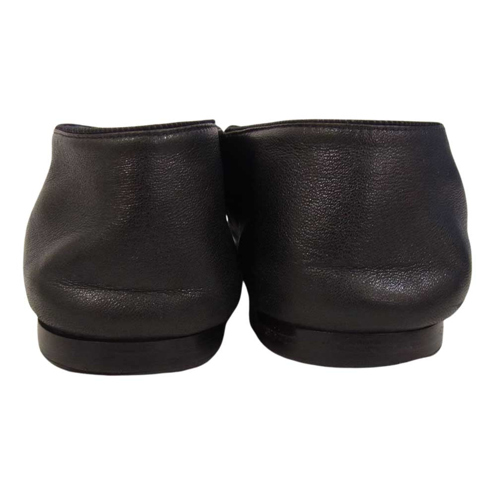CELINE セリーヌ ポインテッドトゥ レザー フラットシューズ ブラック系 35.5【中古】