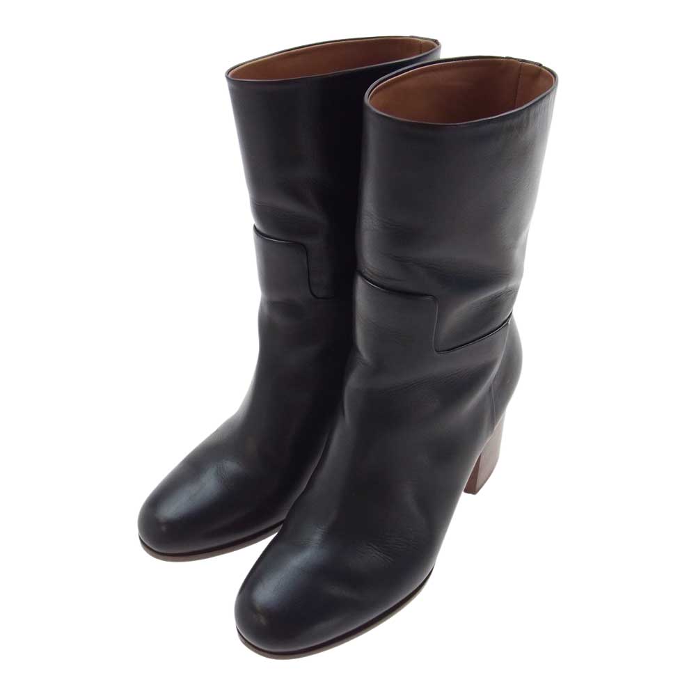 CELINE セリーヌ 314853CIBD.38NO.36 MID CALF BOOT 70 ミッド カーフ ブーツ ブラック系 36【中古】
