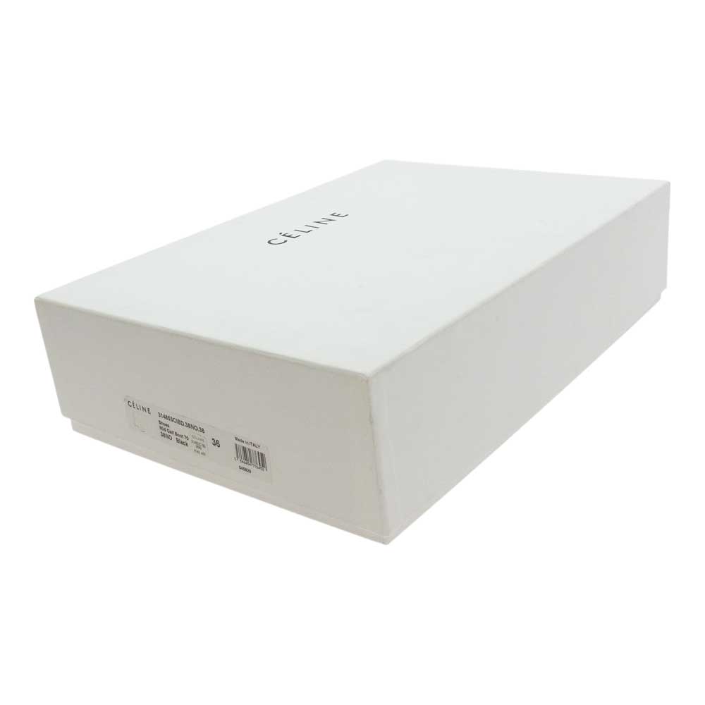 CELINE セリーヌ 314853CIBD.38NO.36 MID CALF BOOT 70 ミッド カーフ ブーツ ブラック系 36【中古】