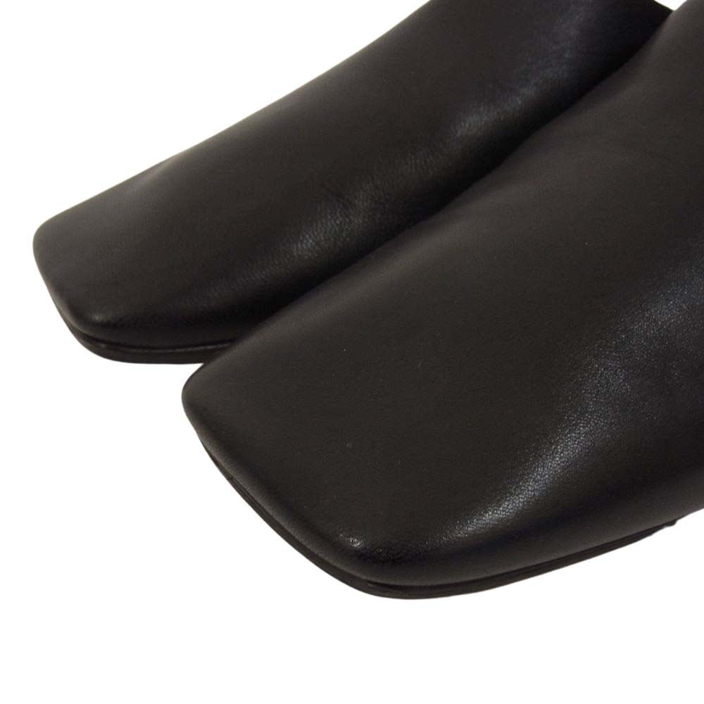 CELINE セリーヌ スクエアトゥ ミュール サンダル ブラック系 35.5【中古】