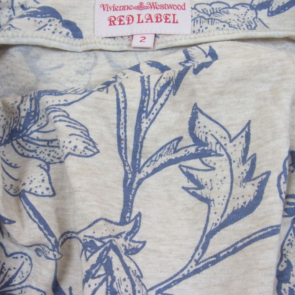 Vivienne Westwood ヴィヴィアンウエストウッド RED LABEL レッドレーベル ボートネック カットソー 長袖 ベージュ系 2【中古】
