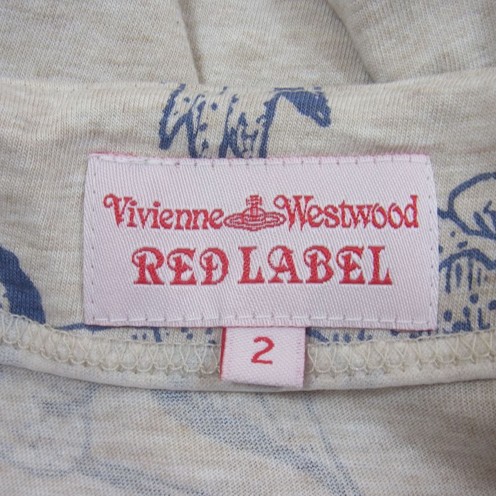 Vivienne Westwood ヴィヴィアンウエストウッド RED LABEL レッドレーベル ボートネック カットソー 長袖 ベージュ系 2【中古】