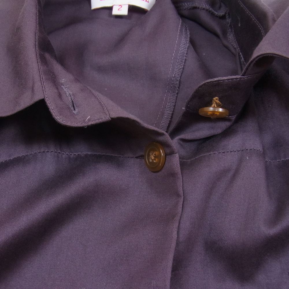 Vivienne Westwood ヴィヴィアンウエストウッド RED LABEL レッドレーベル オーブ ORB 刺繍 変形 ロング シャツ ワンピース 半袖 パープル系 2【中古】