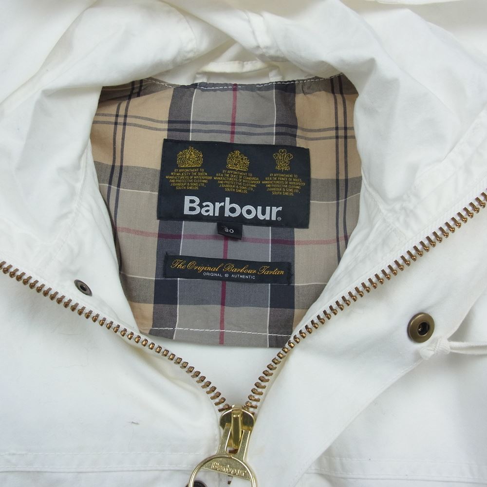Barbour バブアー フーデット コート マウンテンパーカー ジャケット ホワイト系 30【中古】