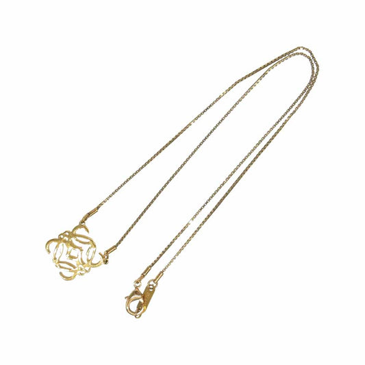 LOEWE ロエベ アナグラム ペンダント ネックレス ゴールド系【中古】