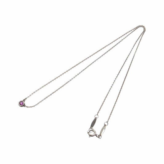 TIFFANY&Co. ティファニー エルサペレッティ ピンクサファイア バイザヤード ネックレス シルバー系【中古】