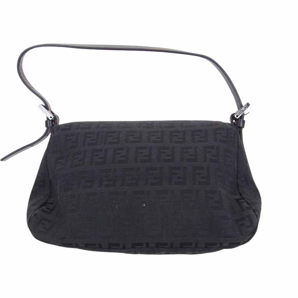 FENDI フェンディ 8BR180 ズッカ柄 ミニ マンマバケット ハンドバッグ ブラック系【中古】